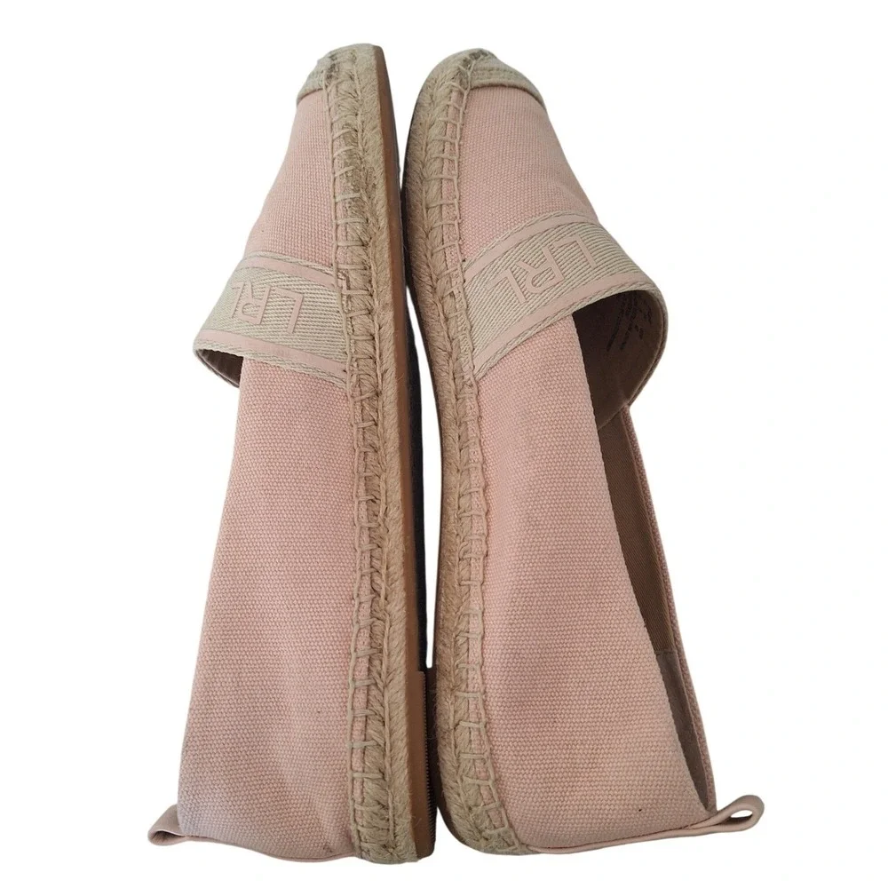 Lauren Ralph Lauren Espadrille Women‎ US 10 Caylee Canvas Flat Natural pink